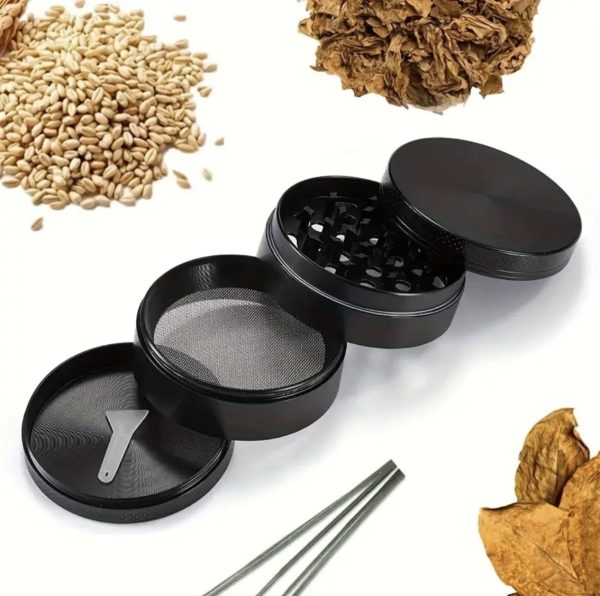 2.6in Stainless Steel 4-Layer Manual Herb Grinder - Image 5