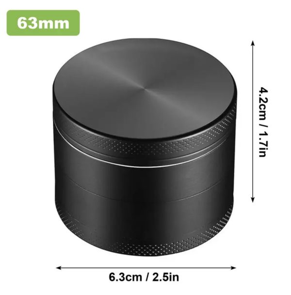 2.6in Stainless Steel 4-Layer Manual Herb Grinder - Image 2